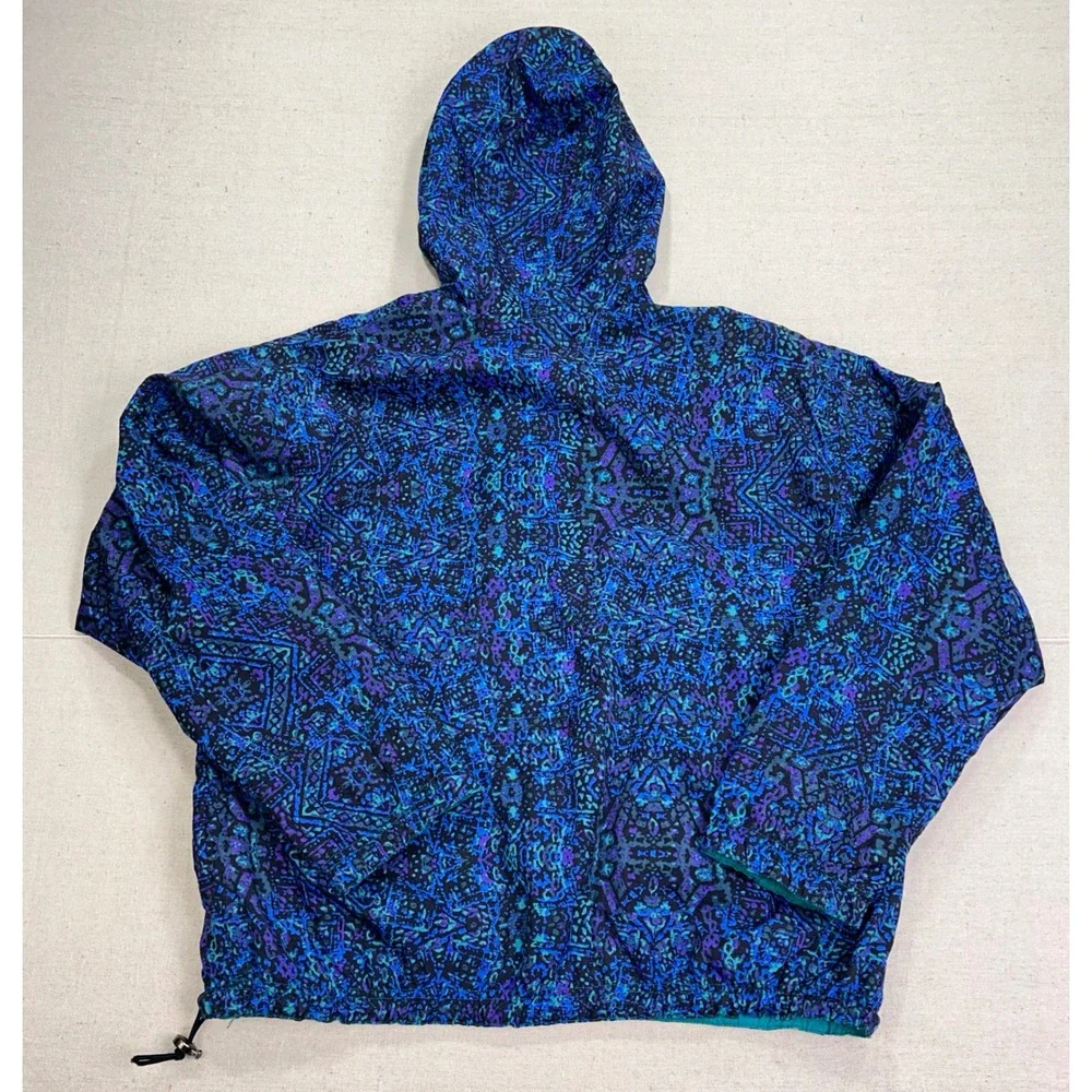 Vintage Nike Reversible Windbreaker Mens Medium 1/2 Zip Geometric Anorak Jacket